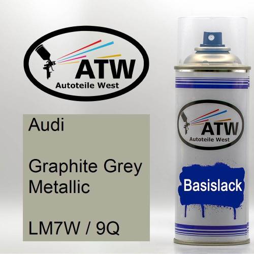 Audi, Graphite Grey Metallic, LM7W / 9Q: 400ml Sprühdose, von ATW Autoteile West.